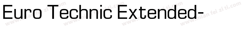 Euro Technic Extended字体转换